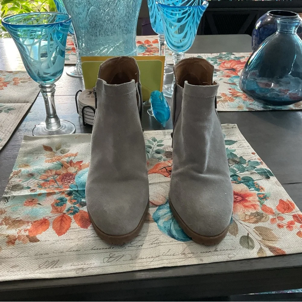 Lucky Brand Suede Heeled Boots - Picture 2 of 5